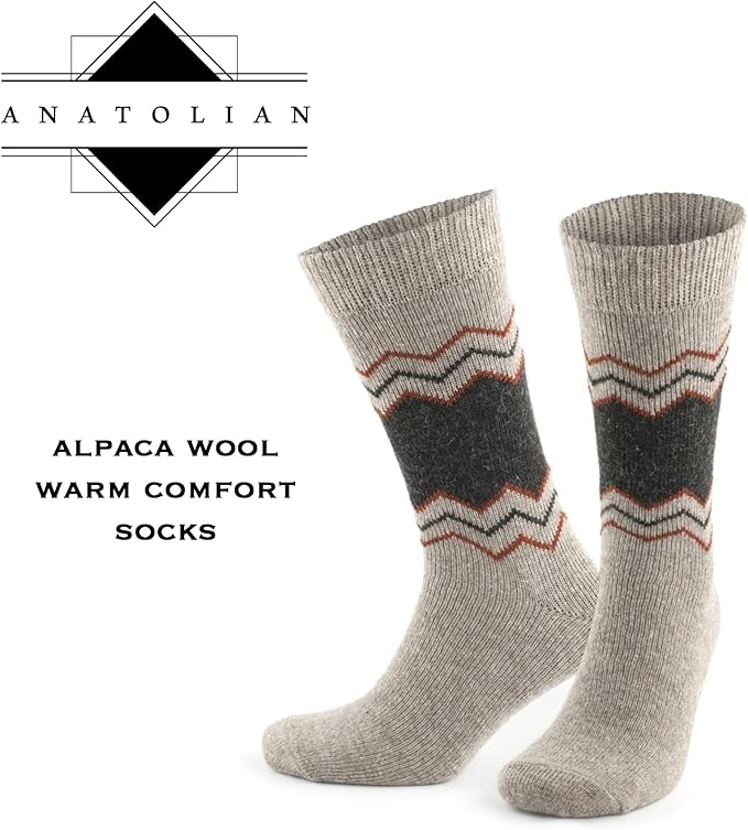 anatolian Alpaca Wool Socks Low Calf for Men Women - Warm Comfortable Everyday Casual Dress Socks
