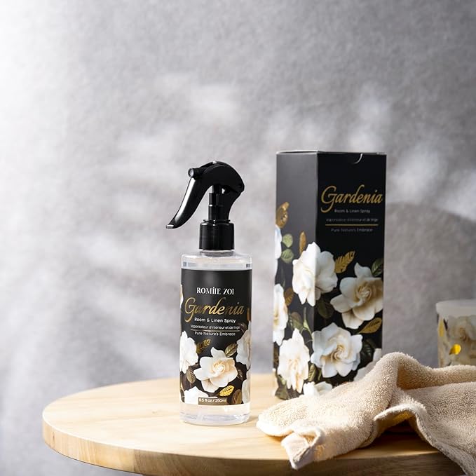 Linen & Room Air Freshener Spray Room Mist, with Natural Plant Extract, Gardenia Scent, 8.5 FL OZ.