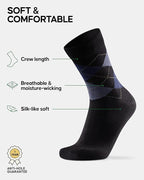 DANISH ENDURANCE Viscose Dress Socks, Premium, Soft, Breathable, Dress Socks for Men & Women, Unisex, 6-Pack
