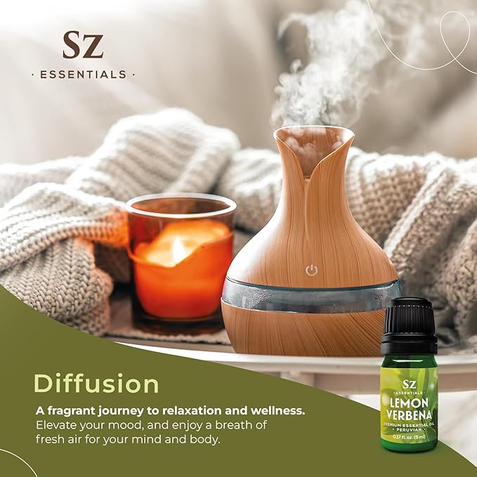 Lemon Verbena Essential Oil – 100% Pure & Natural, Grown in The High-Altitude Andes – Sweet, Citrusy, Uplifting Scent – Aromatherapy, Home Use – Therapeutic Grade & Vegan – 5 mL