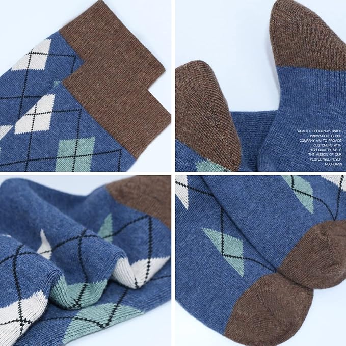 DRASEX Men's Dress Socks Funky Colorful Pattern Cotton Novelty Casual Crew Socks