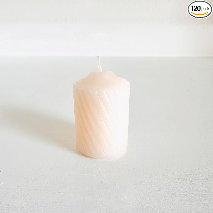 Unscented Votive Candles, Clean-Burning Votive Candles, Long-Lasting 14-16 Hour Burn Time, Ideal for Weddings, Home Décor, Spa, and Events, Made in USA, Box of 120, Ivory