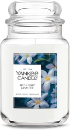 Yankee Candle Midnight Jasmine Scented Candle, 22oz Large Jar with up to 150 Hour Burn Time, Giftable