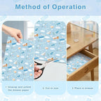 SCENTORINI Scented Drawer Liners for Dresser, Baby Powder Scent Drawer Paper Non-Adhesive, 14.3 x 19.6 Inch 6 Sheets, Shelf Liners for Bedroom Kitchen Cabinets Closet