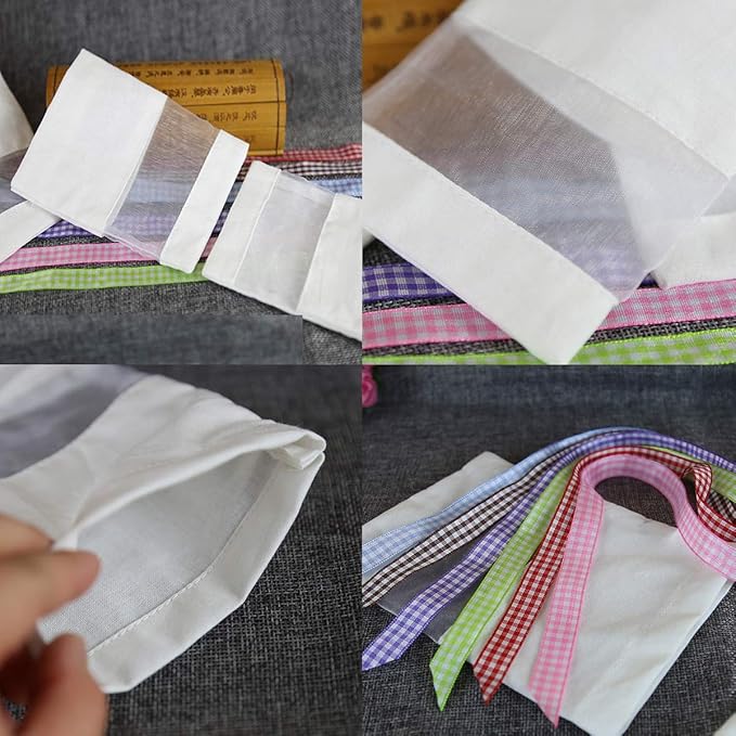 Sachet Empty Bags Linen Fabric Bags Organza Gauze Bags for Lavender, Spice and Herbs