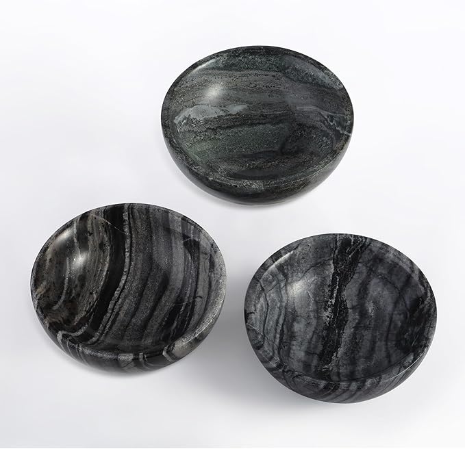 Koville Natural Marble Incense Holder, Incense Holders for Sticks, Sturdy Incense Burner Ash Catcher, Ideal for Meditation, Relaxing, Easy to Clean(Wooden Black)