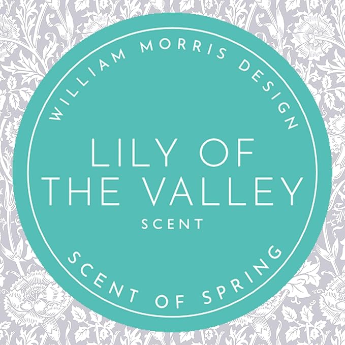 LILY OF THE VALLEY Scented Drawer Liners in a GREY William Morris Design | Pack of 5 Sheets (FOLDED) | Contains Essential Oils | Made in Britain