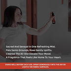 Sacred Element's Palo Santo & Rose Room Spray | Natural Purifying Mist for Energy Clearing, Negativity Release, Spiritual Balance & Aromatherapy | 3.38 Fl Oz / 100ml Non-Toxic Air Freshener