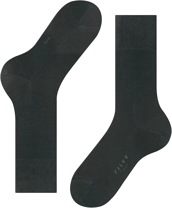FALKE Men's Tiago Dress Socks, Sustainable Cotton, Crew, 1 Pair