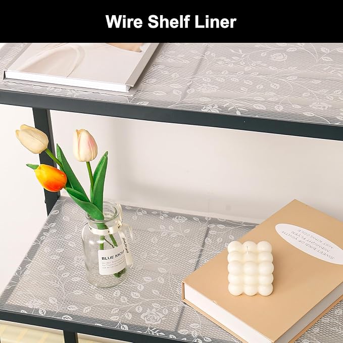 Cooyes Shelf Liner – Premium Non-Adhesive Cabinet & Drawer Liner for Kitchen – Waterproof Shelf Paper with Modern Pattern – Durable EVA Cabinet Mat – Easy to Cut