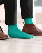 Feraricci Solid Color Casual Dress Socks for Men - Colorful & Comfortable Crew Socks