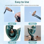 YYW Ceramic Incense Holder,Meditative Backflow Waterfall Incense Burner,Face Thinking Incense Waterfall with 20 Backflow Incense Cones + 30 Incense Stick for Women Men Room Decor