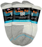 Loose Fit Stays Up Men's and Women's Casual Lower Cut Socks (Pack of 3) Made in USA, Cushioned Sole