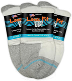 Loose Fit Stays Up Men's and Women's Casual Lower Cut Socks (Pack of 3) Made in USA, Cushioned Sole