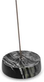 Bursera Black Marble Incense Holder, Tree Planted with Every Order, Italian Carrara Black Marble Tray Incense Burner, Home and Desk Incense Stick Holder and Modern Decor