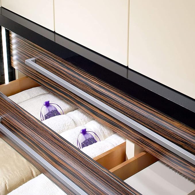 French Lavender Sachets for Drawers and Closets Fresh Scents, Set of 16, Home Fragrance Sachet for Wardrobes Closets, Purple, LV-A-1