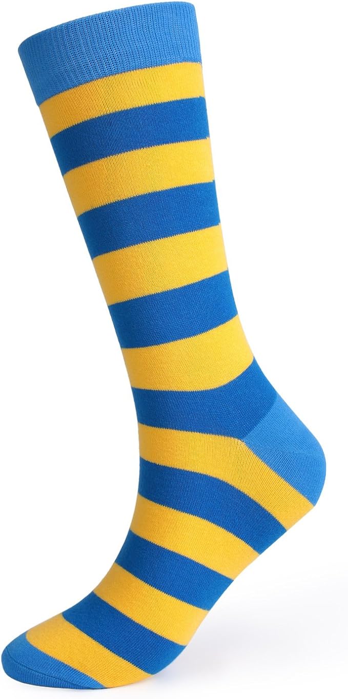 DRASEX Men's Dress Socks Funky Colorful Pattern Cotton Novelty Casual Crew Socks