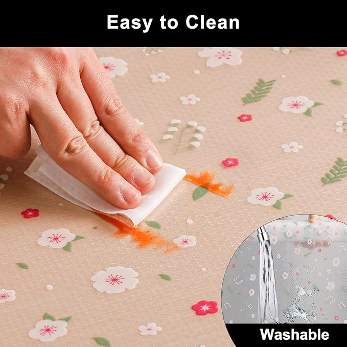 Cooyes Shelf Liner – Premium Non-Adhesive Cabinet & Drawer Liner for Kitchen – Waterproof Shelf Paper with Modern Pattern – Durable EVA Cabinet Mat – Easy to Cut