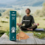 Cedar Incense Sticks (50 Sticks), 100% Natural sustainably harvested Cedar, Suitable for Yoga, Meditation, Relaxation, and Spiritual Purification
