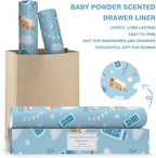 SCENTORINI Drawer Liners, 6 Sheets Fragrant Paper Liners,Baby Powder Scent Non-Adhesive Paper Sheets for Home Closet, Dresser Drawers, for Home Fragrance