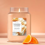 Yankee Candle Tangerine & Vanilla Scented Candle, 22oz Large Jar with up to 150 Hour Burn Time, Giftable