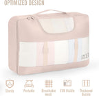 Veken 10 Set Packing Cubes for Travel, Beach Vacation Essentials Accessories for Cruise Ship, Suitcase Organizer Bags for Luggage with Hanging Toiletry & Shoe Bag, Birthday Gifts for Women Mom Her