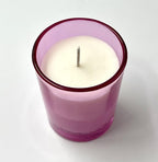 Mister Candle - Pink Color Filled Glass Votive Candles Jar, Perfect Home Decoration, Wedding Favors Hand Poured in USA (Set of 12) (Citronella)