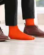 Feraricci Solid Color Casual Dress Socks for Men - Colorful & Comfortable Crew Socks