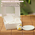 Handmade Ceramic Incense Holder for Sticks, Incense Plate for Stick with Ash Catcher Anti-ash, Incense Burner for Meditation Yoga Spa Aromatherapy Home Room Decor Easily Grab Ash