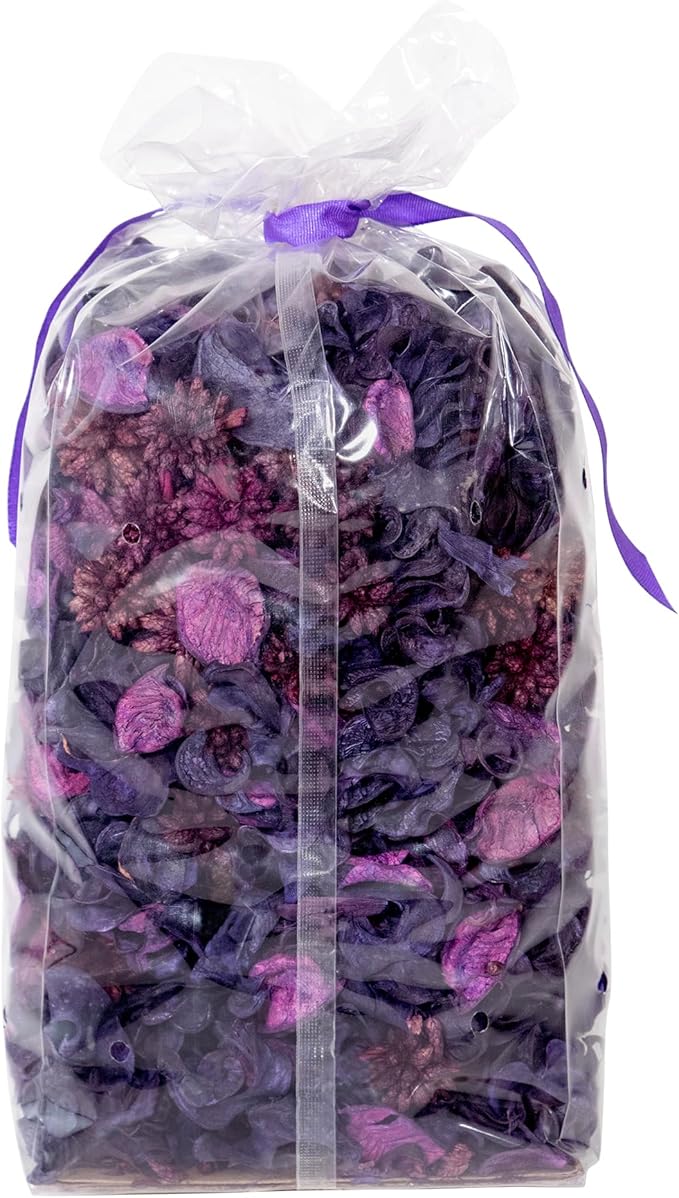 Fragrance Potpourri Bag Home Décor Scents of Lavender, Jasmine & Amber | Floral Petals Vase & Bowl Filler Decoration (Purple)