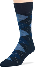 7BigStars Mens Dress Socks – 4 Pack Bamboo Crew Fit, Solid or Patterned, Thin Seamless Breathable Business