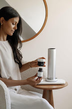 AromaTech New AroMini BT Plus Scent Diffuser w/Bluetooth – Cold-Air Diffusion Scent Machine for Home, Office, Hotel, Spa – Nebulizing Diffusion System for Essential Oil Blends (Silver)