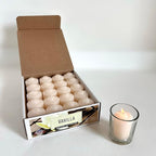 Scented Votive Candles - 15 Hour Burn Time - Candles for All Decorations - for Wedding, Birthday, Holiday & Home Decoration - Made in The USA, Box of 20, Vanilla