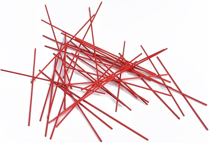 Resafy Reed Diffuser Sticks, Jecnovo Pack of 100 Fiber Sticks with Handmade Linen Bag, Safe and Non-Toxic, 9 Inches Long 3mm Diameter Aromatherapy Diffusers for Home, Spa and Office(Burgundy)