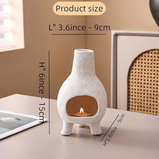Ceramic Palo Santo Holder Burner - Mini Chimenea Incense Dish for Meditation Décor - Palo Santo Holder for Burn Palo Santo Sticks,Cones,Aromatherapy Yoga