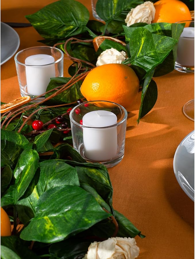 CANDWAX 15 Hour Votive Candles Set of 36 - White - Perfect for Weddings or Emergencies - Unscented - 1.5x1.7 inch