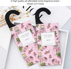 Large 12 Packs Rose Hanging Closet Deodorizer Air Freshener Long Lasting Scented Sachets Smell Goods for House