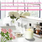12 Pcs 8 Oz Bulk White Soy Candles,Rose Scented Candles Set,Bulk Aromatherapy Candle,Great Stress Relieving Scented Candle for Girls as a Gift for Birthdays, Weddings and More!