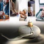 Handmade River Stone Backflow Incense Burner - Natural Pebble Aromatherapy Diffuser for Home Decor, Meditation & Relaxation (Unique Design, Each Piece Varies)