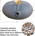 Handmade River Stone Backflow Incense Burner - Natural Pebble Aromatherapy Diffuser for Home Decor, Meditation & Relaxation (Unique Design, Each Piece Varies)