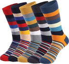 DRASEX Men's Dress Socks Funky Colorful Pattern Cotton Novelty Casual Crew Socks