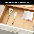 Cooyes Shelf Liner – Premium Non-Adhesive Cabinet & Drawer Liner for Kitchen – Waterproof Shelf Paper with Modern Pattern – Durable EVA Cabinet Mat – Easy to Cut