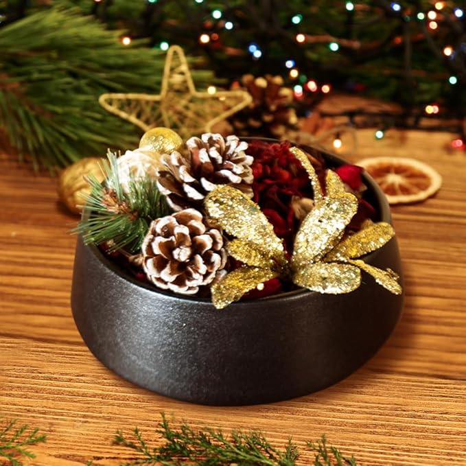 Christmas Potpourri Bags, Cinnamon Apple Scented Red Potpourri Bowl Filler,Red Decorative Dried Flowers,Home Fragrance Sachet, Vase Fillers,(3 bags/20 oz)