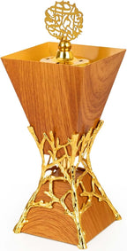 Bakhoor Burner, Charcoal Incense Burner, Frankincense Resin Incense Holder for Yoga, Spa Aromatherapy, Office & Home Decor Gifts Tan 10.6" inches Tall