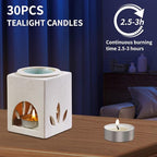 UNBREAKABLE - Tea Light Candles 30 Pack – Unscented Long Lasting 2.5 Hour Burn – White Smokeless Tealights for Decoration, Holiday, Party, Wedding, Home Use