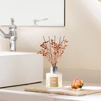 Airkeep Reed Diffuser Set,3.38 fl oz (100 ml) - Moroccan Amber Oil Diffusers with 8 Reed Sticks, Home Fragrance Reed Diffuser for Bathroom Shelf Decor