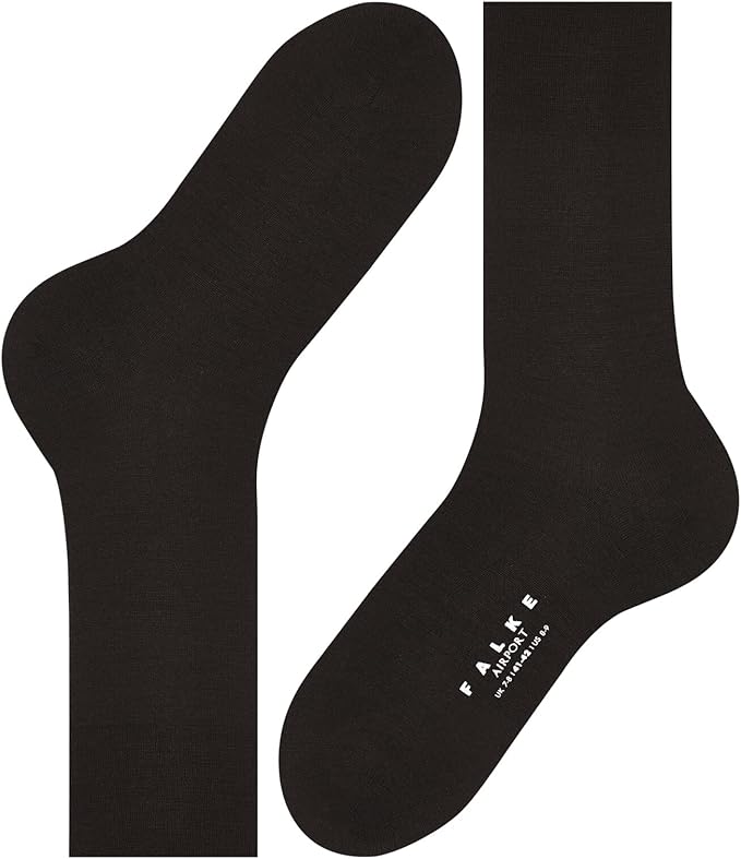 FALKE Men's Airport Dress Socks, Premium Merino Wool Cotton Blend, Sustainable Luxury, Eco-Friendly Business Casual, 1 Pair