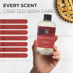 Aroma Country Apple Cinnamon Diffuser Oil - Luxury Essential Oils for Diffuser Refill & Air Freshener Room Spray - Long-Lasting & Natural Home Fragrance, Apple Cinnamon Scented Oil (8.5 Fl. oz)