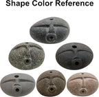 Handmade River Stone Backflow Incense Burner - Natural Pebble Aromatherapy Diffuser for Home Decor, Meditation & Relaxation (Unique Design, Each Piece Varies)