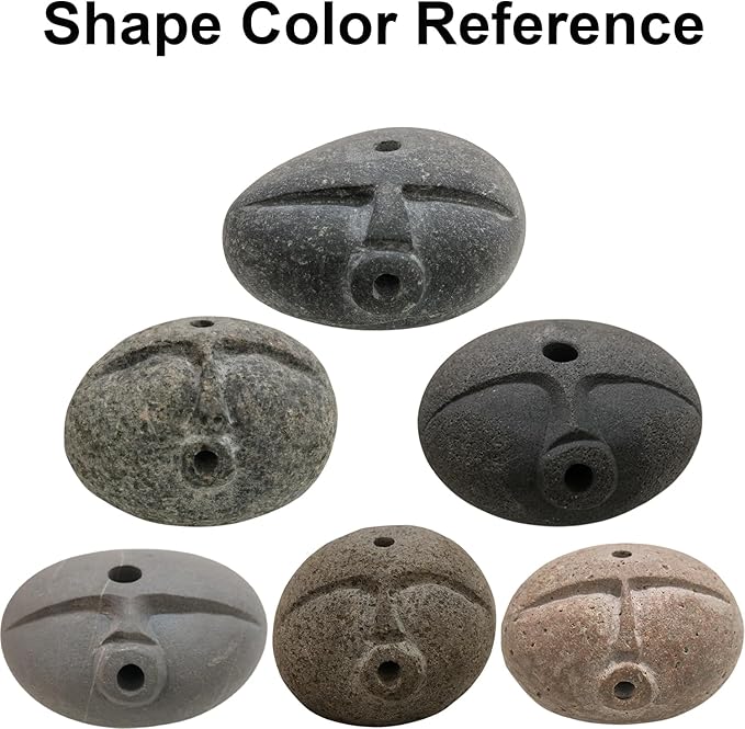 Handmade River Stone Backflow Incense Burner - Natural Pebble Aromatherapy Diffuser for Home Decor, Meditation & Relaxation (Unique Design, Each Piece Varies)